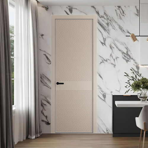 51 PE.O Сэнд вставка Глухая кромка Черный муар ProfilDoors Orange