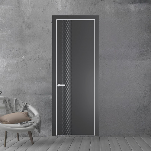 53 PE.O Графит вставка Глухая кромка Вайт ProfilDoors Orange