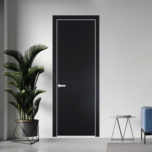 54 PE.O Блэк вставка Глухая кромка Вайт ProfilDoors Orange