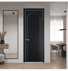 56 PE.O Блэк вставка Глухая кромка Серебро ProfilDoors Orange