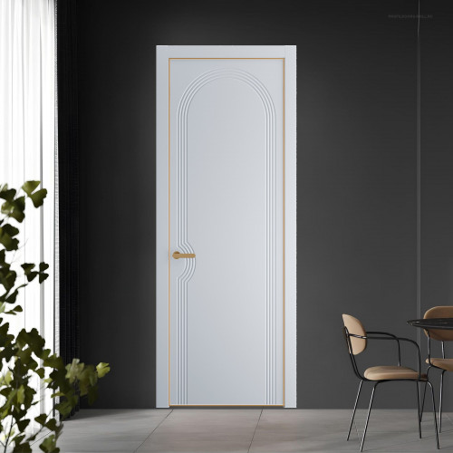 56 PE.O Лайт Грей вставка Глухая кромка Золото ProfilDoors Orange