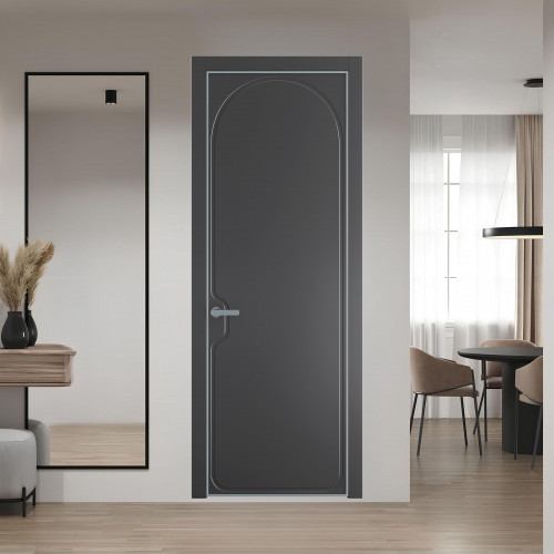 64 PE.O Графит вставка Глухая кромка Серебро ProfilDoors Orange