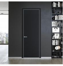 1 PE.O Блэк Элегант вставка Глухая кромка Серебро ProfilDoors Orange