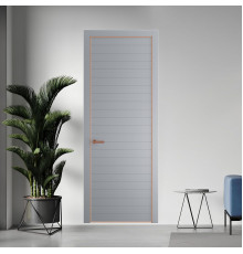 Межкомнатная дверь 41 PE.O Смоки вставка Глухая кромка Медь ProfilDoors Orange эмаль