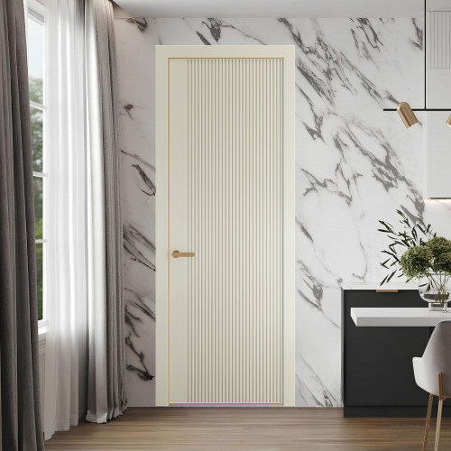 46 PE.O Перламутр Белый вставка Глухая кромка Золото ProfilDoors Orange