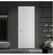 50 PE.O Крем Вайт вставка Глухая кромка Никель ProfilDoors Orange