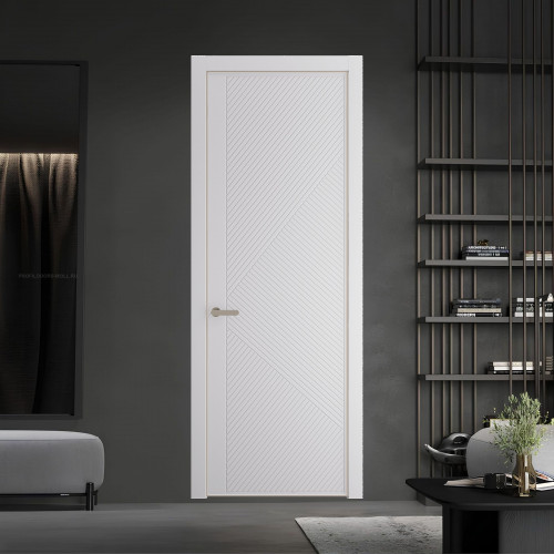 50 PE.O Крем Вайт вставка Глухая кромка Никель ProfilDoors Orange
