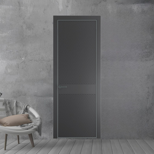 51 PE.O Графит вставка Глухая кромка Серая ночь ProfilDoors Orange
