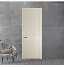 51 PE.O Перламутр Белый вставка Глухая кромка Медь ProfilDoors Orange