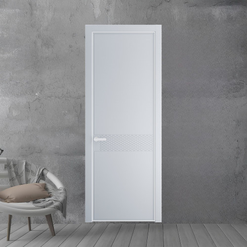 52 PE.O Лайт Грей вставка Глухая кромка Вайт ProfilDoors Orange