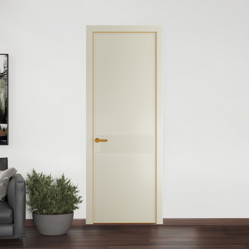 52 PE.O Перламутр Белый вставка Глухая кромка Бронза ProfilDoors Orange