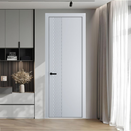 53 PE.O Лайт Грей вставка Глухая кромка Черный муар ProfilDoors Orange