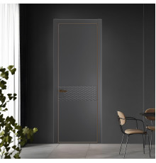 54 PE.O Графит вставка Глухая кромка Деорэ ProfilDoors Orange