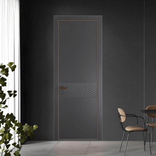 54 PE.O Графит вставка Глухая кромка Деорэ ProfilDoors Orange