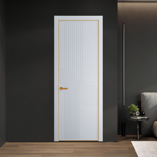 55 PE.O Лайт Грей вставка Глухая кромка Бронза ProfilDoors Orange
