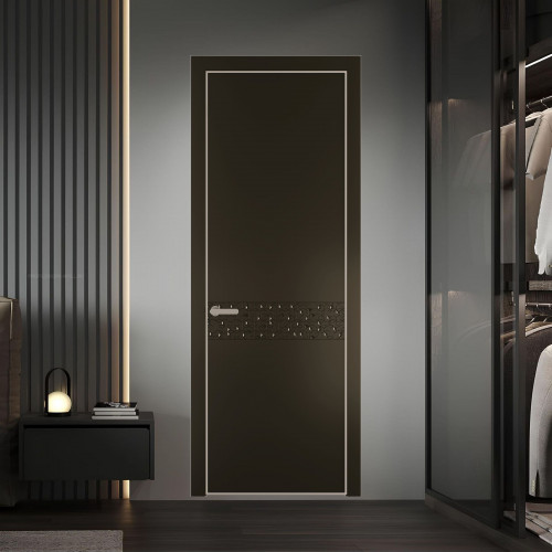 58 PE.O Перламутр Бронза вставка Глухая кромка Никель ProfilDoors Orange
