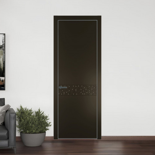 58 PE.O Перламутр Бронза вставка Глухая кромка Серая ночь ProfilDoors Orange