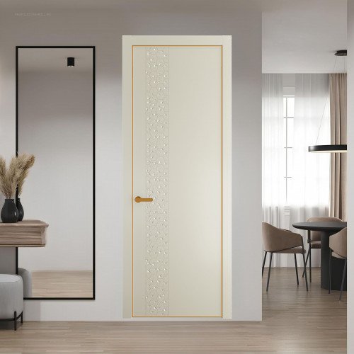 59 PE.O Перламутр Белый вставка Глухая кромка Бронза ProfilDoors Orange