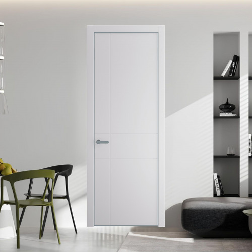 43 PE.O Крем Вайт вставка Глухая кромка Серебро ProfilDoors Orange