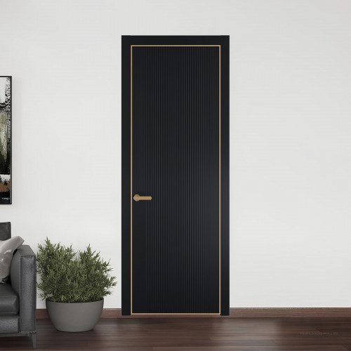48 PE.O Блэк вставка Глухая кромка Золото ProfilDoors Orange