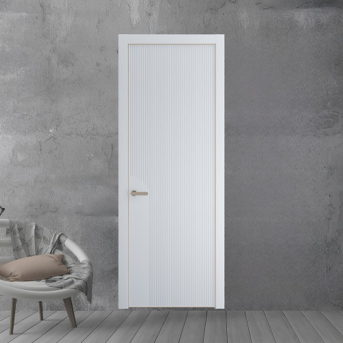 49 PE.O Вайт вставка Глухая кромка Никель ProfilDoors Orange