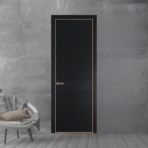 51 PE.O Блэк вставка Глухая кромка Медь ProfilDoors Orange
