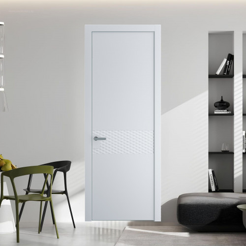 54 PE.O Вайт вставка Глухая кромка Серебро ProfilDoors Orange