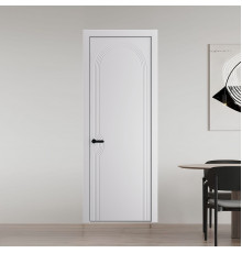 56 PE.O Крем Вайт вставка Глухая кромка Черный муар ProfilDoors Orange