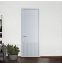 57 PE.O Лайт Грей вставка Глухая кромка Никель ProfilDoors Orange