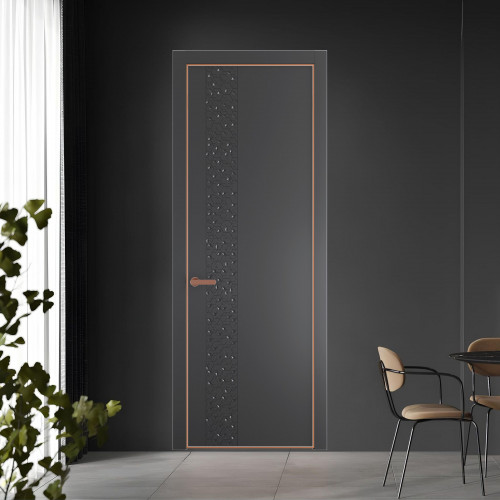 59 PE.O Графит вставка Глухая кромка Медь ProfilDoors Orange