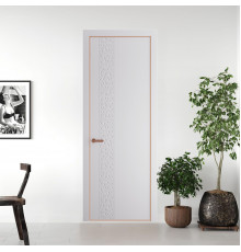 59 PE.O Крем Вайт вставка Глухая кромка Медь ProfilDoors Orange