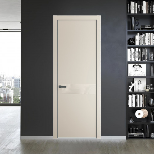 65 PE.O Кремовая Магнолия вставка Глухая кромка Серая ночь ProfilDoors Orange