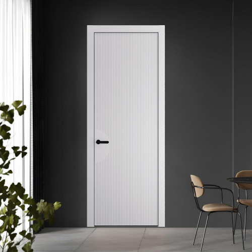 47 PE.O Крем Вайт вставка Глухая кромка Черный муар ProfilDoors Orange