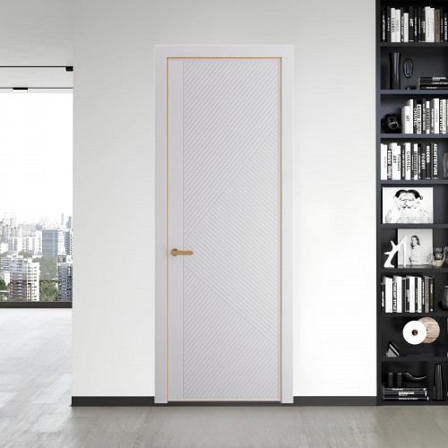 50 PE.O Крем Вайт вставка Глухая кромка Золото ProfilDoors Orange