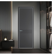 52 PE.O Графит вставка Глухая кромка Серебро ProfilDoors Orange