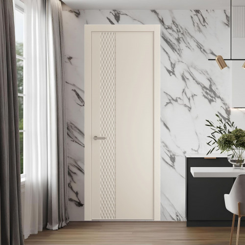53 PE.O Кремовая Магнолия вставка Глухая кромка Никель ProfilDoors Orange