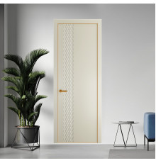 53 PE.O Перламутр Белый вставка Глухая кромка Бронза ProfilDoors Orange