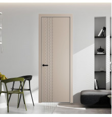 53 PE.O Сэнд вставка Глухая кромка Черный муар ProfilDoors Orange
