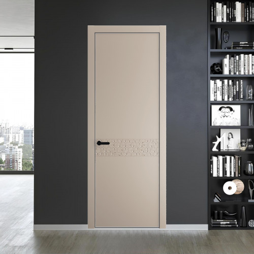 58 PE.O Сэнд вставка Глухая кромка Черный муар ProfilDoors Orange