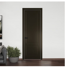 62 PE.O Перламутр Бронза вставка Глухая кромка Черный муар ProfilDoors Orange
