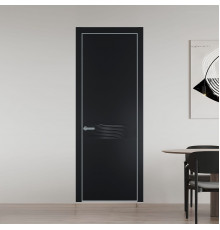 65 PE.O Блэк вставка Глухая кромка Серебро ProfilDoors Orange