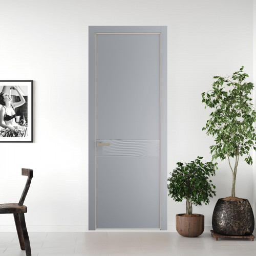 65 PE.O Смоки вставка Глухая кромка Никель ProfilDoors Orange