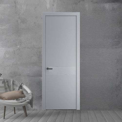 65 PE.O Смоки вставка Глухая кромка Серая ночь ProfilDoors Orange