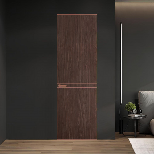 11 VE-V натуральный шпон Espresso 1386M профиль Медь ProfilDoors Orange