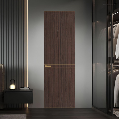 11 VE-V натуральный шпон Espresso 360M профиль Золото ProfilDoors Orange