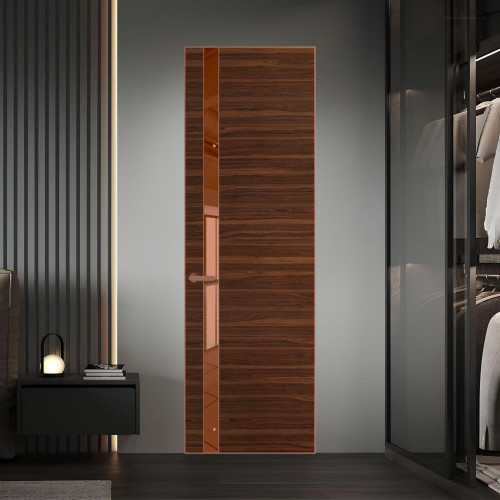 18 VE-H натуральный шпон Albero 1294M профиль Медь вставка Зеркало Bronza ProfilDoors Orange
