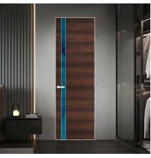 18 VE-H натуральный шпон Albero 1398S профиль Вайт вставка Бирюзовый лак ProfilDoors Orange