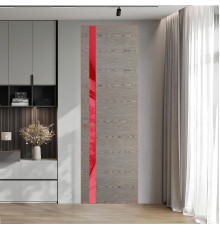 18 VE-H натуральный шпон Bianche Notti 08S профиль Медь вставка Красный лак ProfilDoors Orange