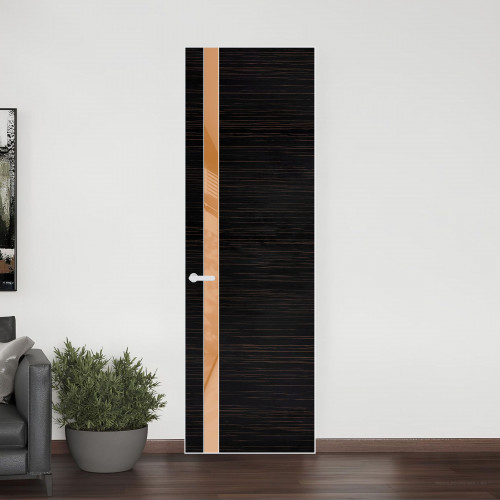 18 VE-H натуральный шпон Espresso 1042S профиль Вайт вставка Светло-коричневый лак ProfilDoors Orange