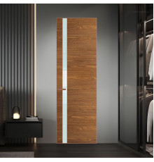 18 VE-H натуральный шпон Espresso 35M профиль Медь вставка Белый лак ProfilDoors Orange
